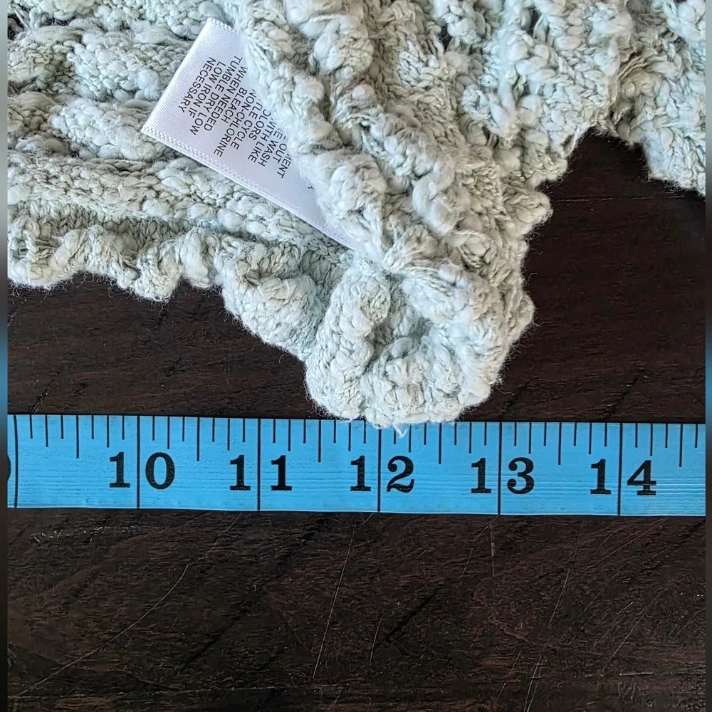 Sugar Moon Sage Green Open Stitch Crochet Bolero Shrug - XS